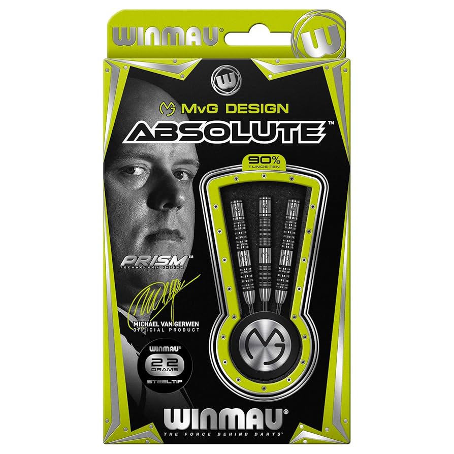 Winmau 90% MvG Absolute Darts 22G, Steel Darts - Amazon Canada